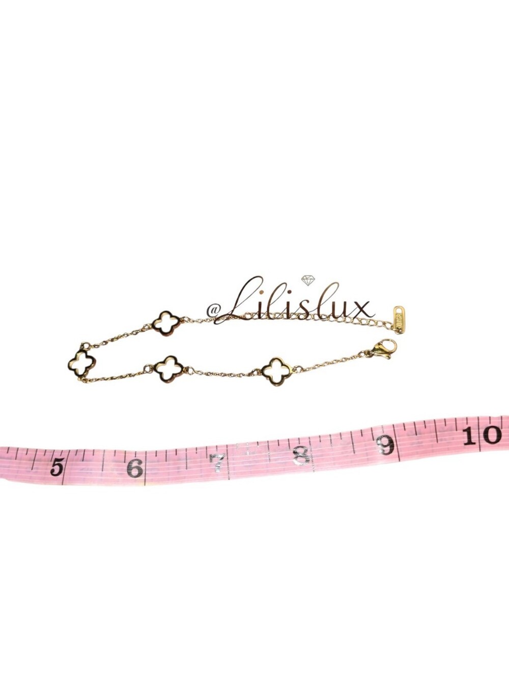 GLAZE JEWELRY Clover Station Bracelet  7" Gold Plated Designer Style - New - Picture 8 of 12